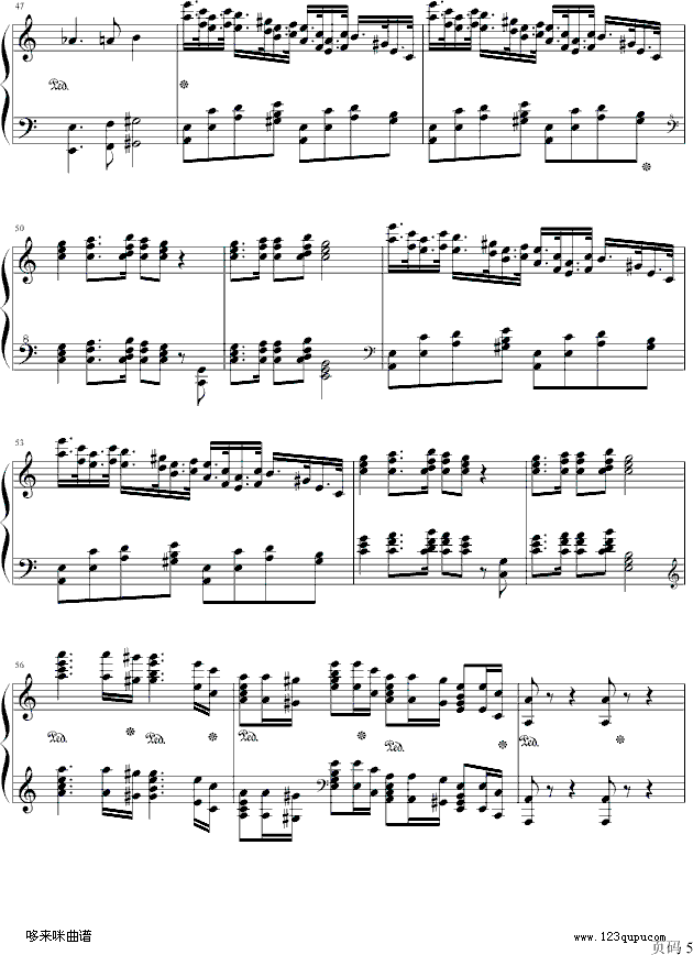葛里格钢琴协奏曲-马克西姆钢琴曲谱（图5）