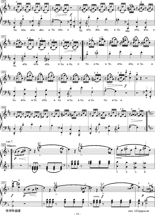 莫扎特D大调钢琴奏鸣曲K.284-莫扎特钢琴曲谱（图18）