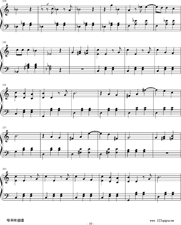 蓝色多瑙河-约翰·施特劳斯钢琴曲谱（图10）