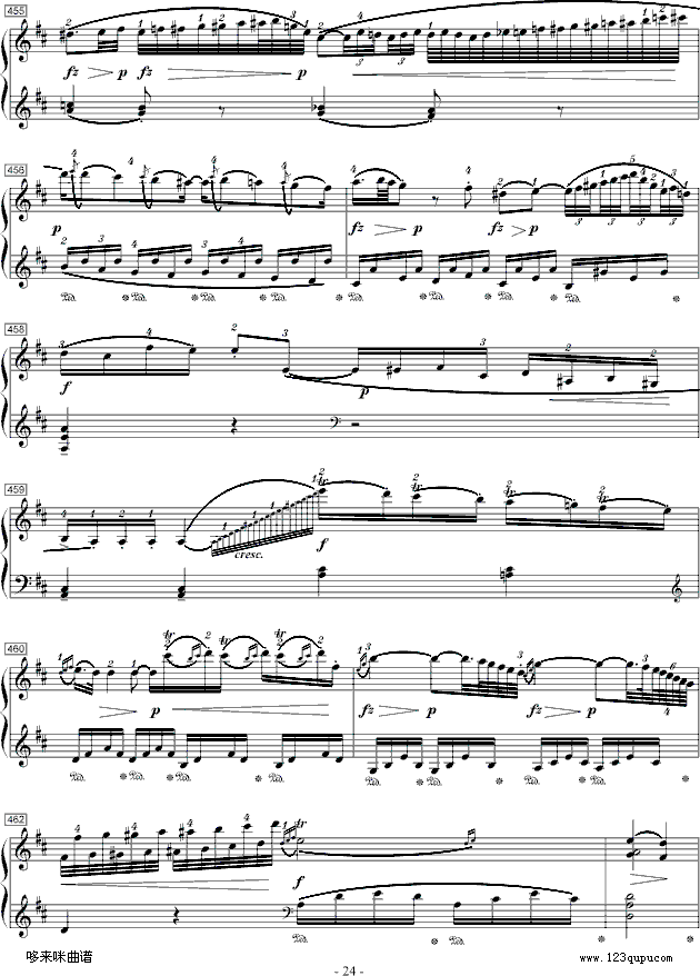 莫扎特D大调钢琴奏鸣曲K.284-莫扎特钢琴曲谱（图24）