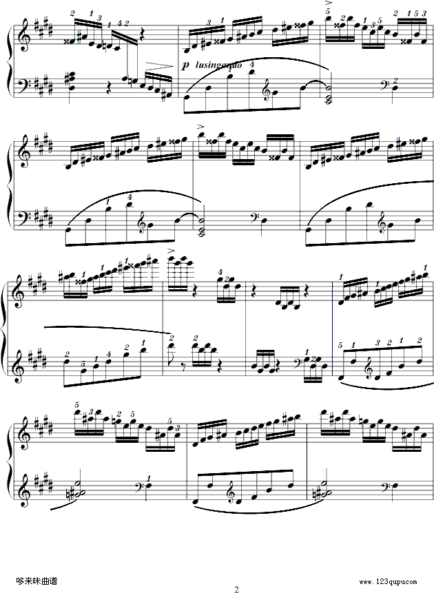 练习曲Op.72 No.1-莫什科夫斯基钢琴曲谱（图2）
