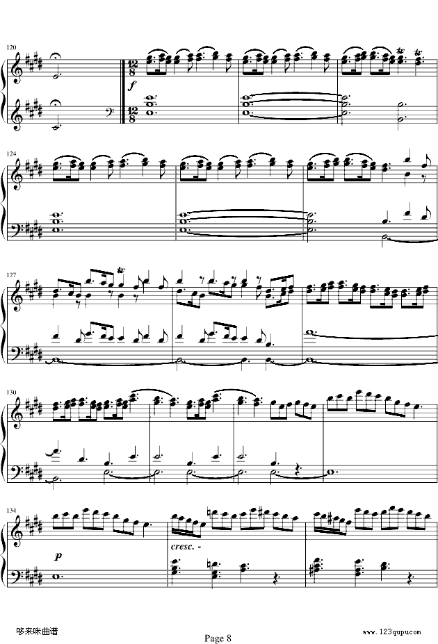 四季·春-维瓦尔第钢琴曲谱（图8）