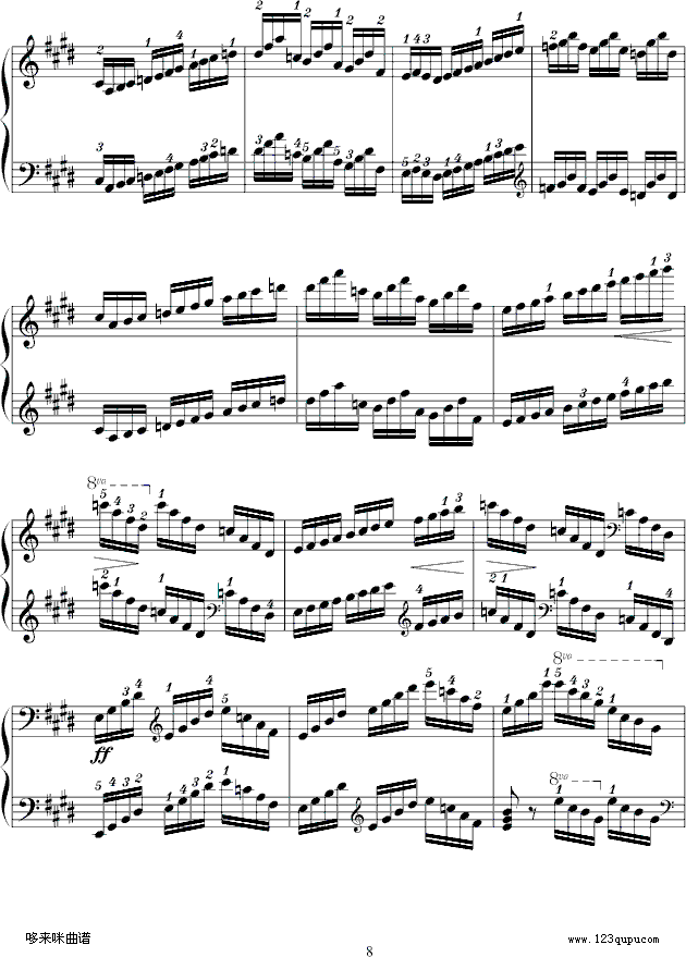 练习曲Op.72 No.1-莫什科夫斯基钢琴曲谱（图8）