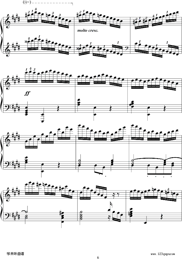 练习曲Op.72 No.1-莫什科夫斯基钢琴曲谱（图6）