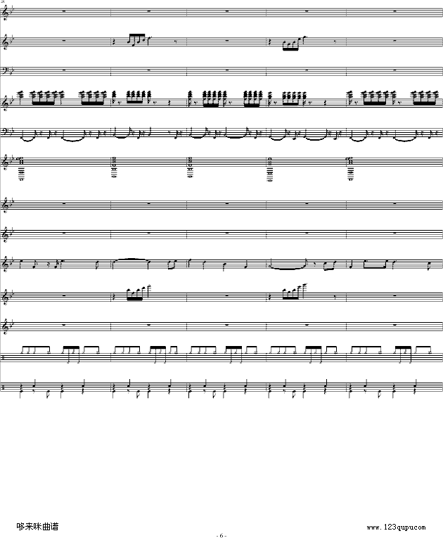 长江之歌-中国名曲钢琴曲谱（图6）