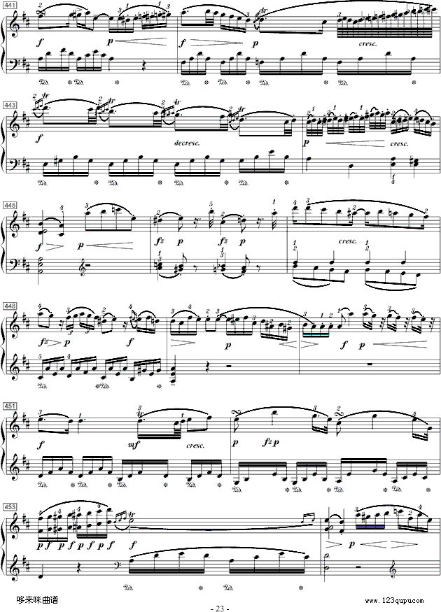 莫扎特D大调钢琴奏鸣曲K.284-莫扎特钢琴曲谱（图23）