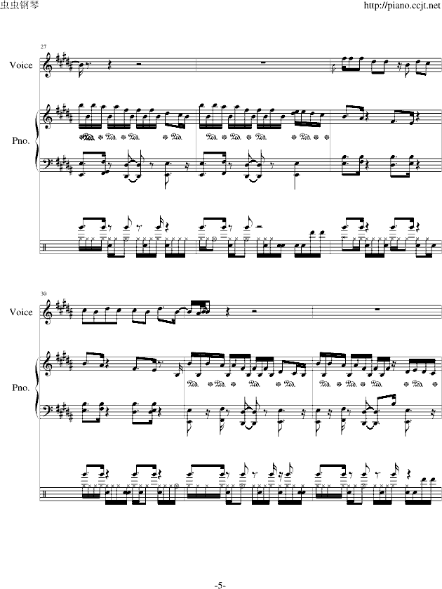 a thousAnd miles钢琴曲谱（图5）