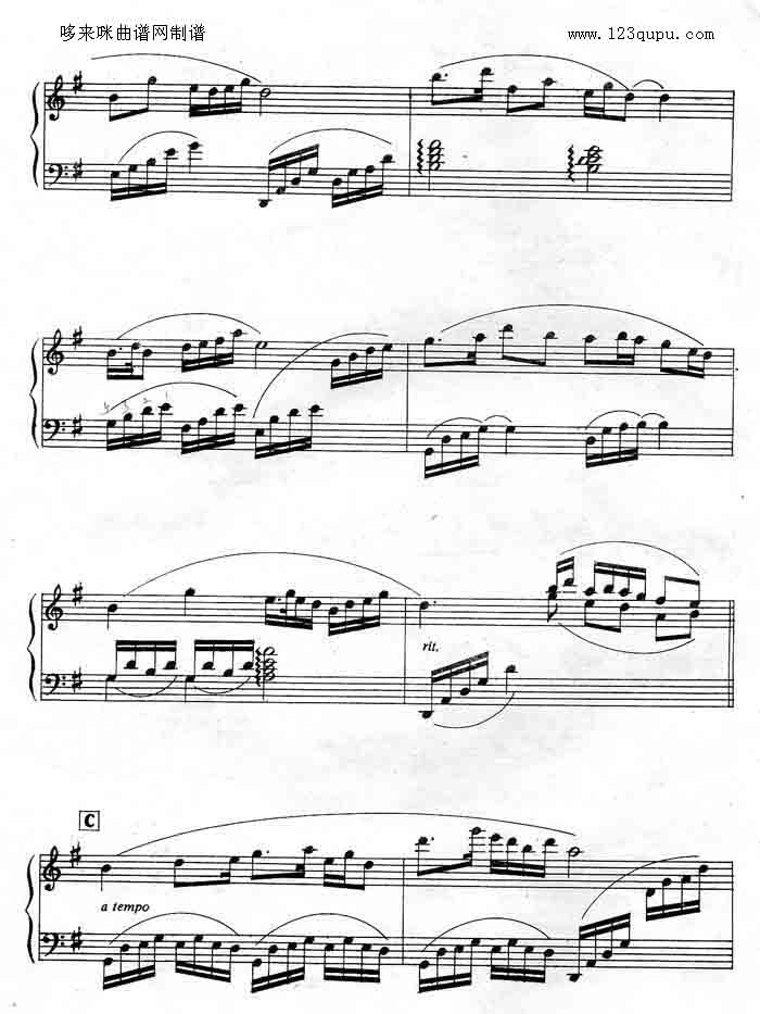 梁山伯与祝英台钢琴曲谱（图2）