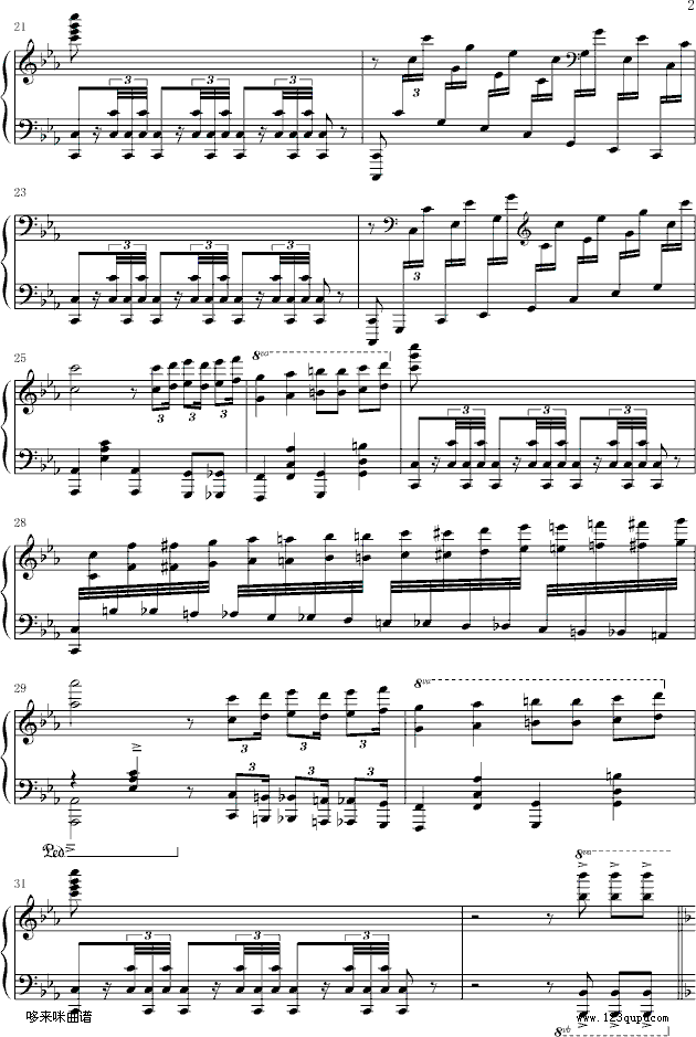 NOSTRADAMUS-马克西姆钢琴曲谱（图2）