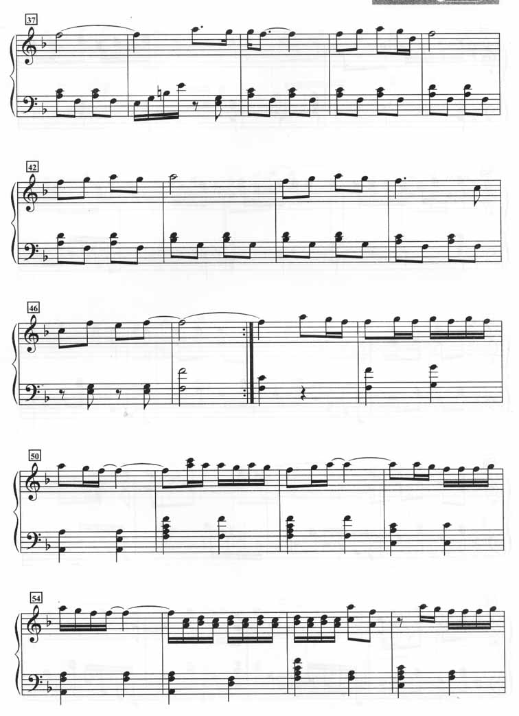 白色恋歌（钢琴谱）[不同版本]钢琴曲谱（图3）
