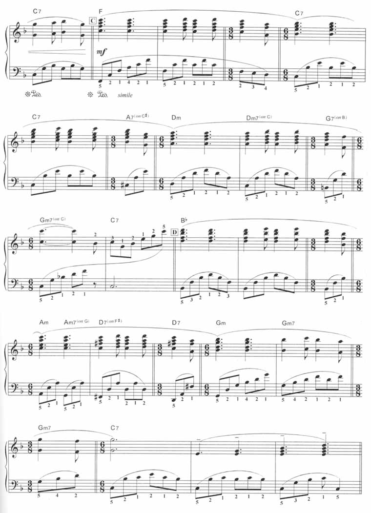 淡紫色的花束（五线谱版）[钢琴演奏乐谱]钢琴曲谱（图2）