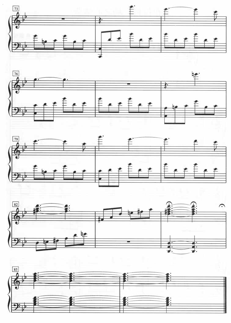 永恒国度（钢琴五线谱)钢琴曲谱（图6）