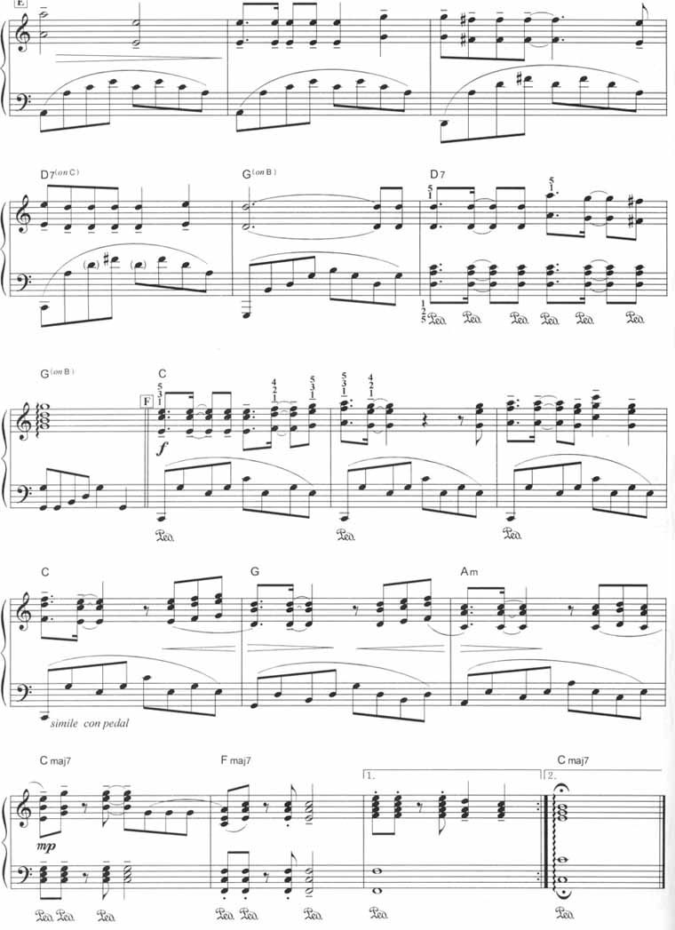 阿根廷别为我哭泣（五线谱版）[钢琴演奏乐谱]钢琴曲谱（图3）
