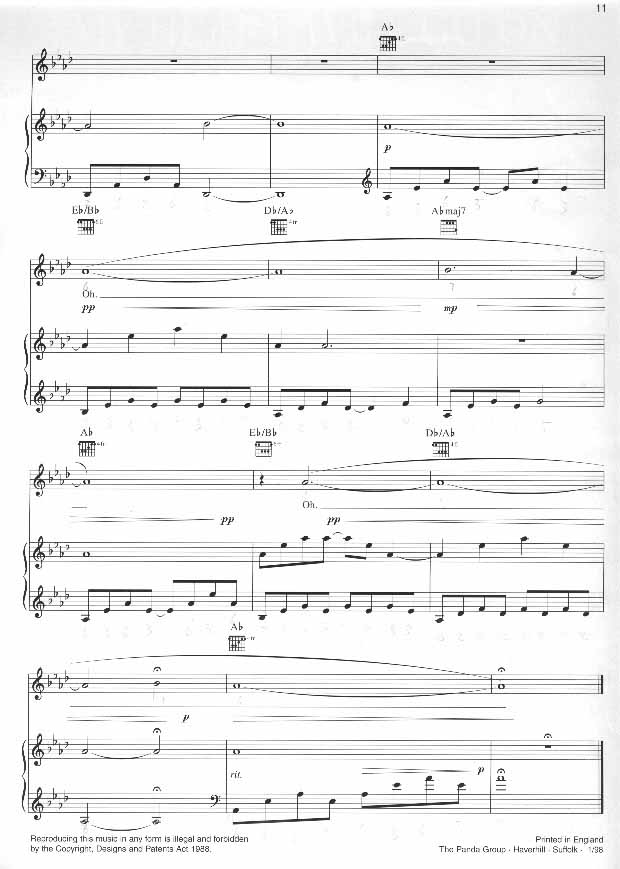 My Heart Will Go On－铁达尼号（影视线谱）[完整版]钢琴曲谱（图10）