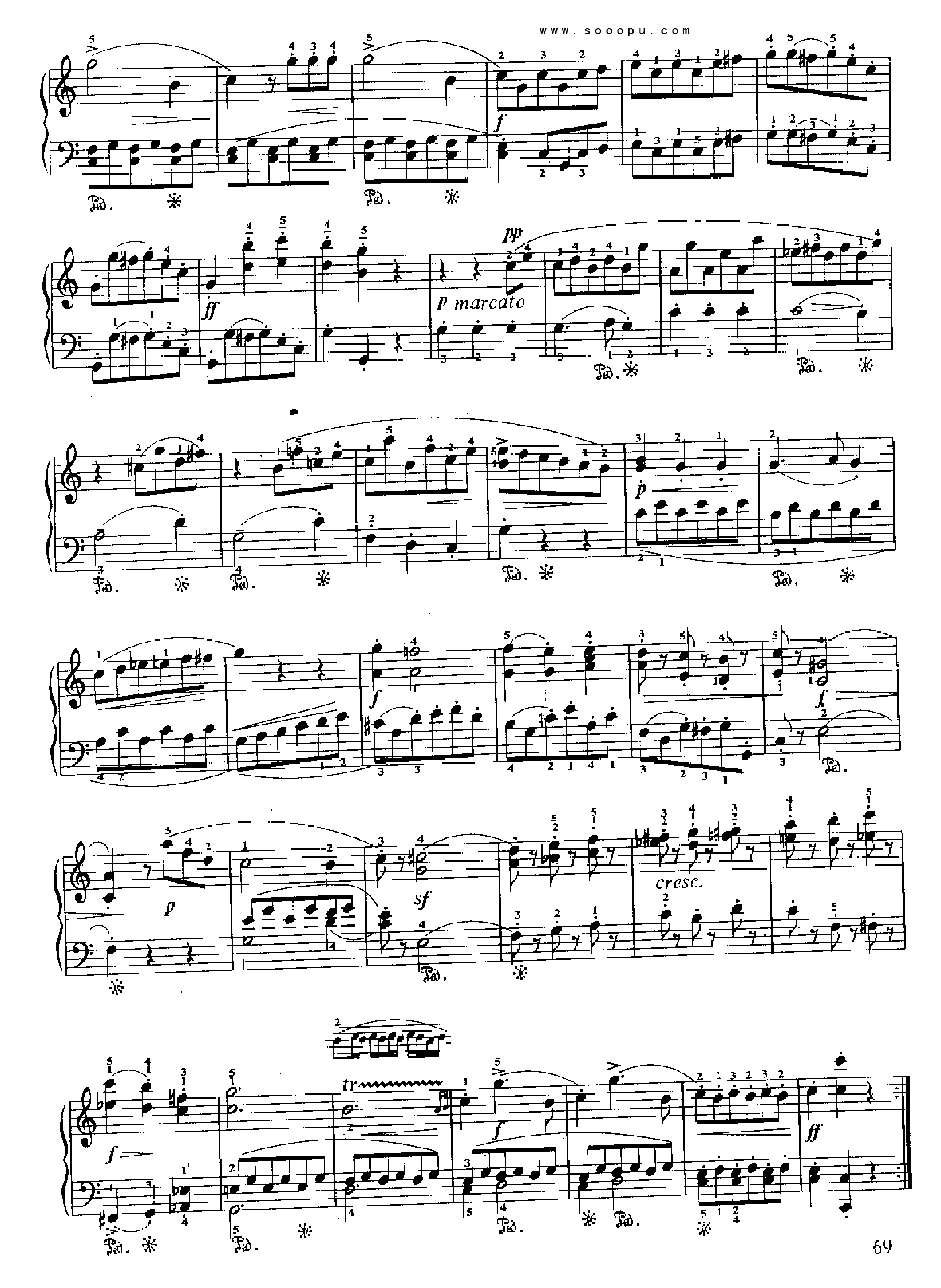 小奏鸣曲(10.) 键盘类 钢琴钢琴曲谱（图8）