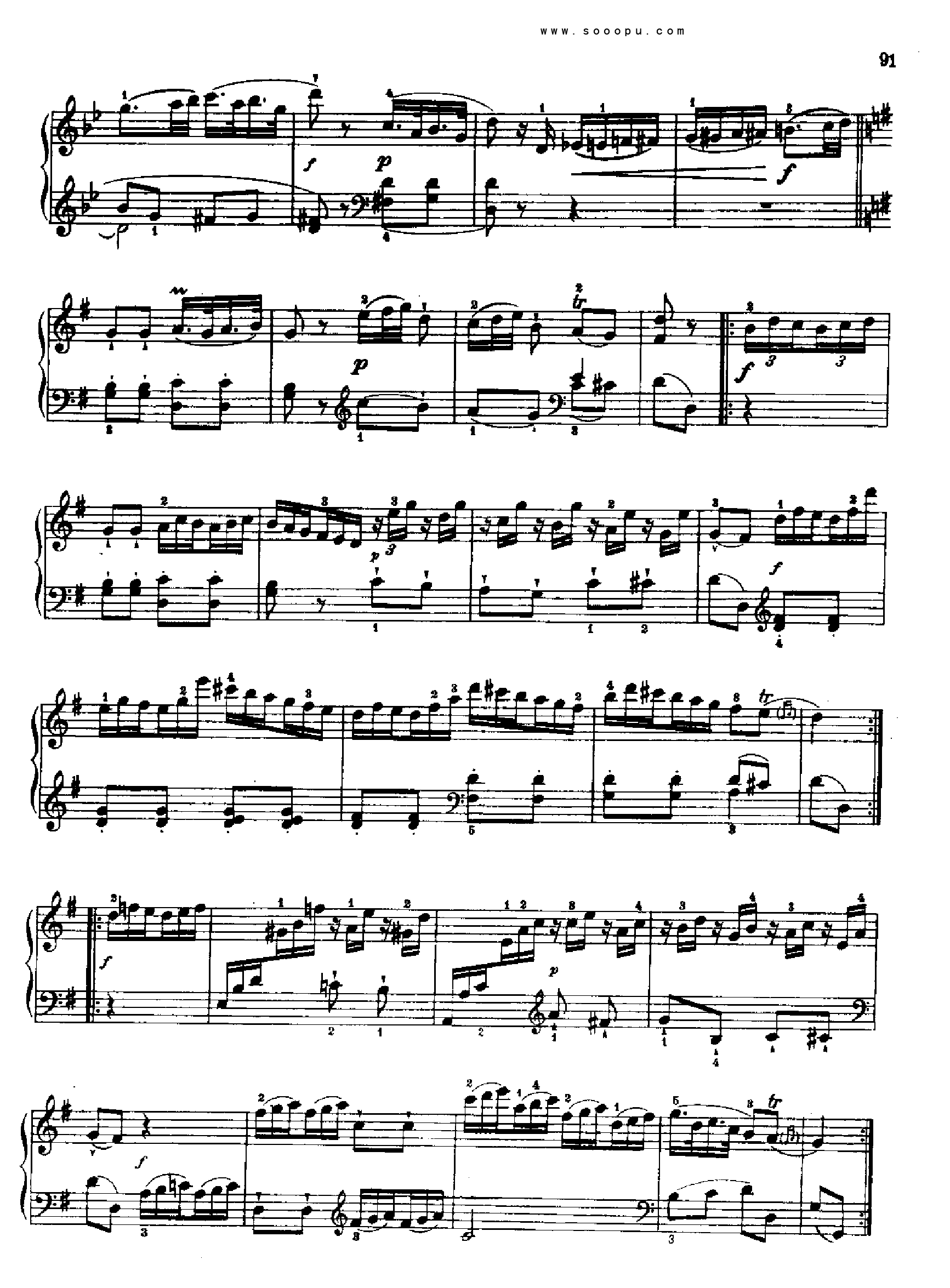 奏鸣曲十(献给奥恩布鲁格的姐妹们)1780年出版 键盘类 钢琴钢琴曲谱（图2）