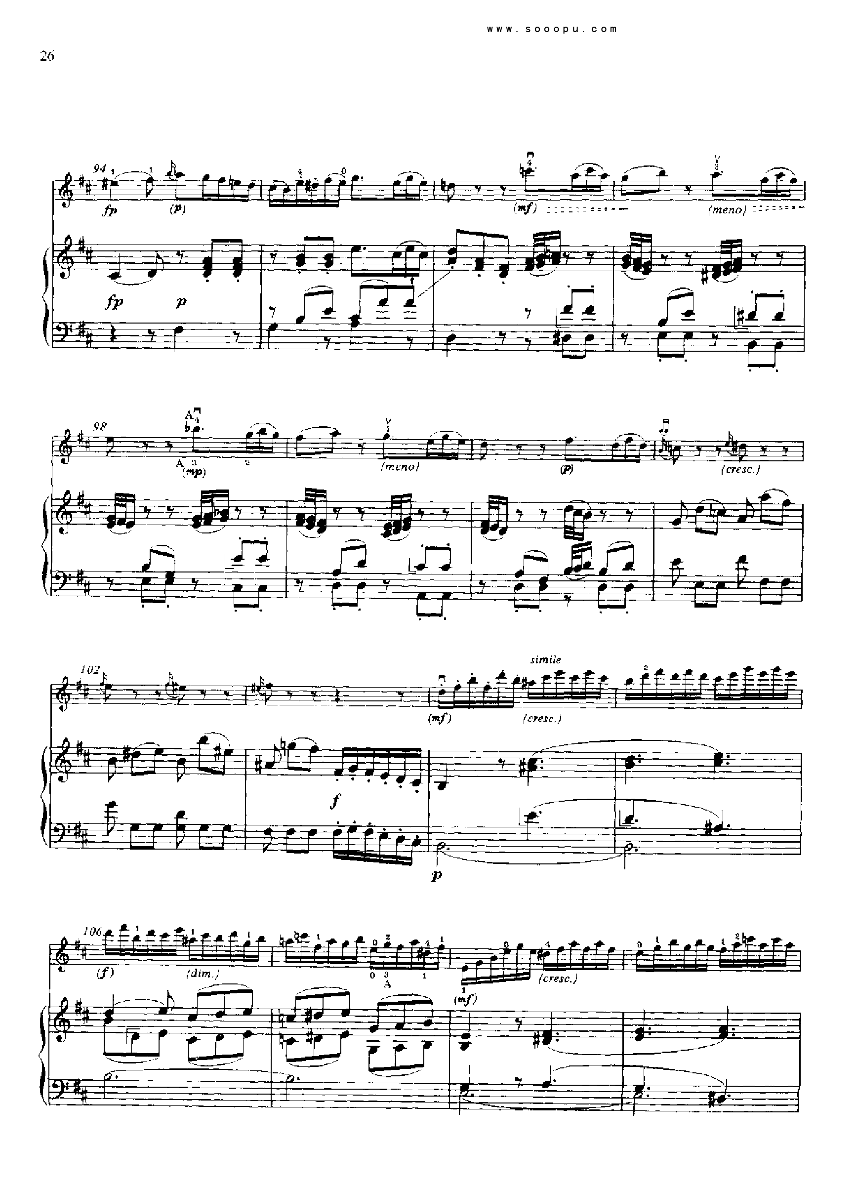 D大调第四小提琴协奏曲 KV218 键盘类 钢琴钢琴曲谱（图25）