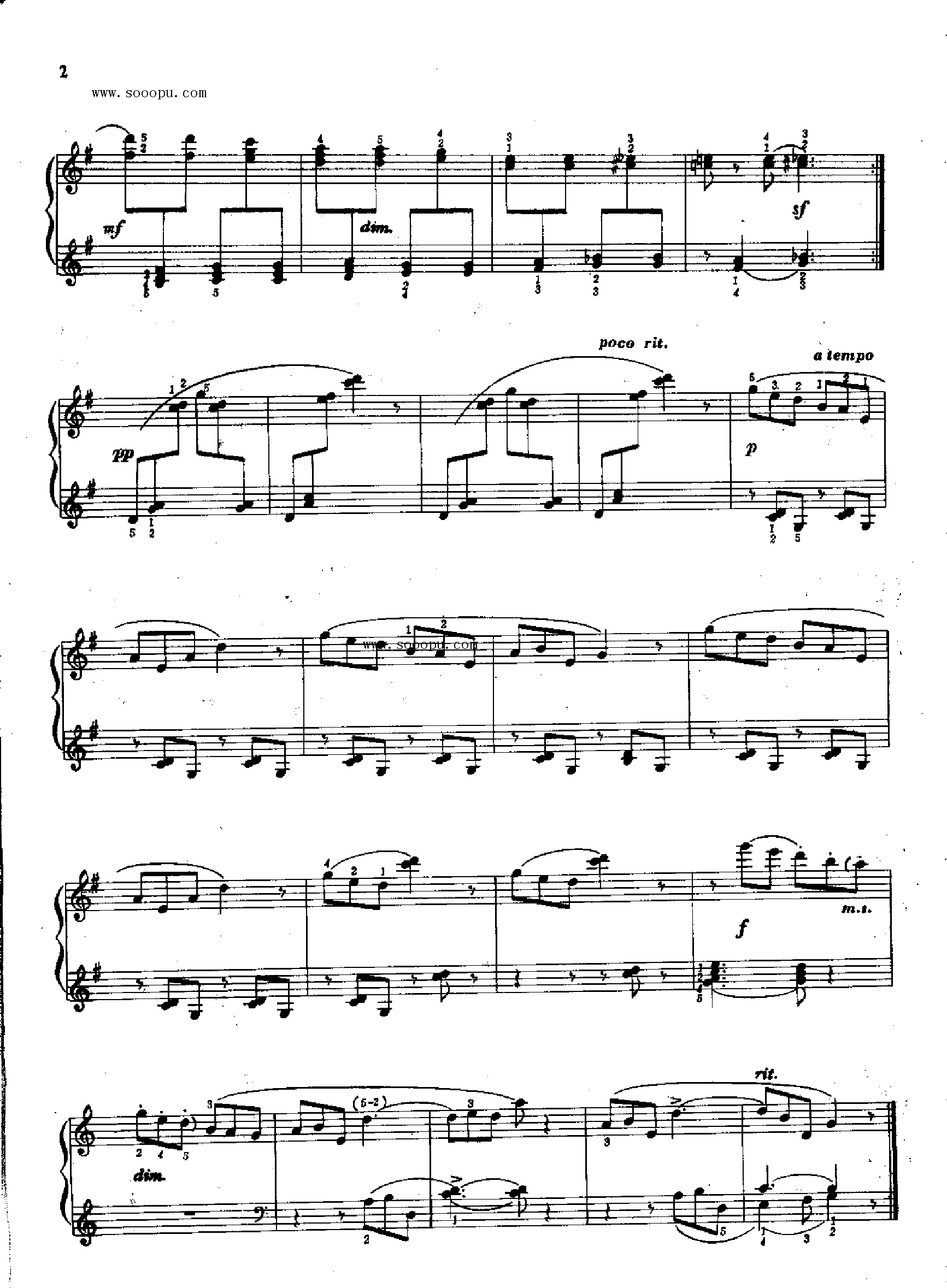 雪花 键盘类 钢琴钢琴曲谱（图2）