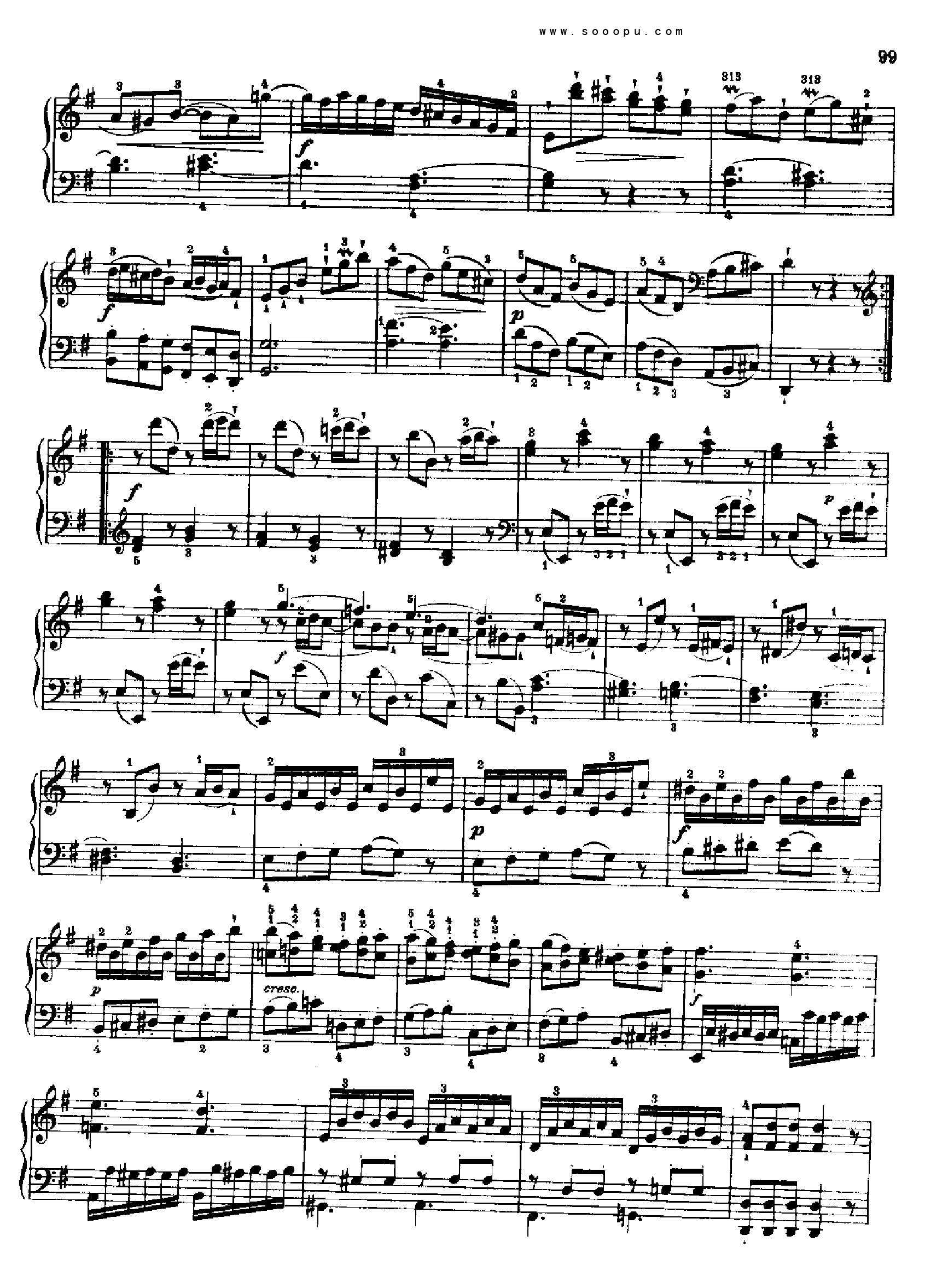 奏鸣曲十(献给奥恩布鲁格的姐妹们)1780年出版 键盘类 钢琴钢琴曲谱（图10）