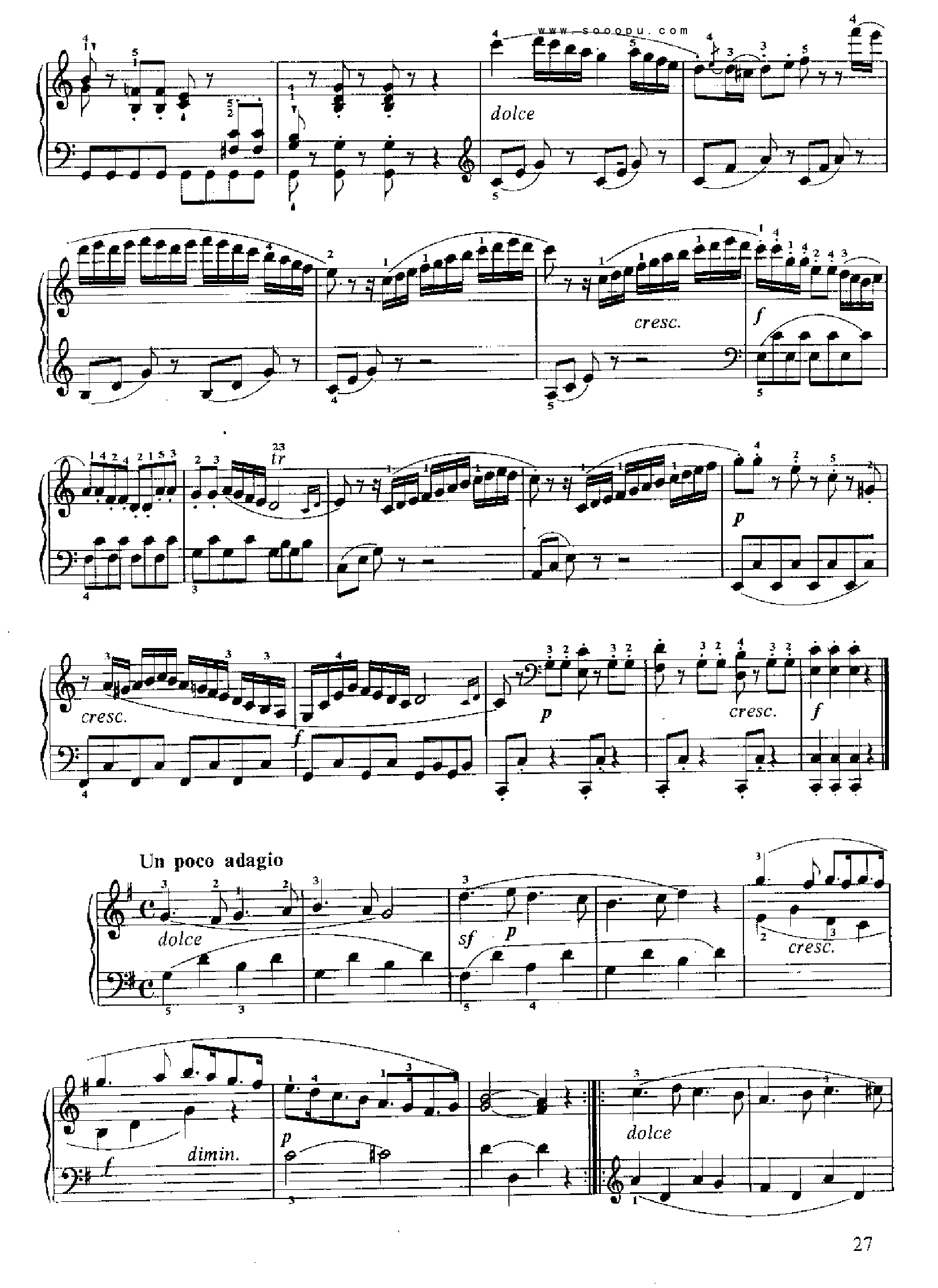 小奏鸣曲(Op.36 No.3) 键盘类 钢琴钢琴曲谱（图3）