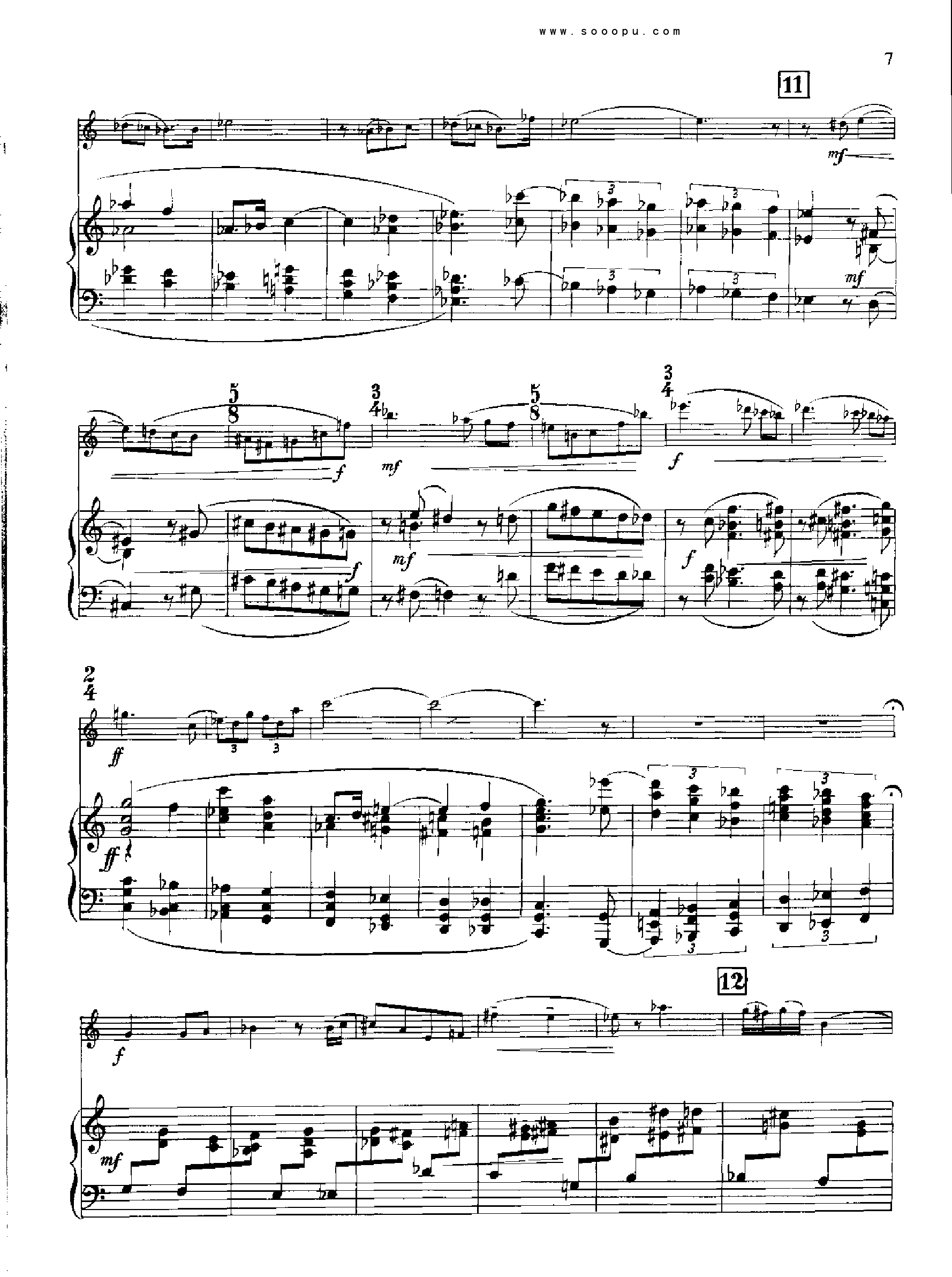 欣德米特双簧管与钢琴奏鸣曲 管乐类 双簧管钢琴曲谱（图7）