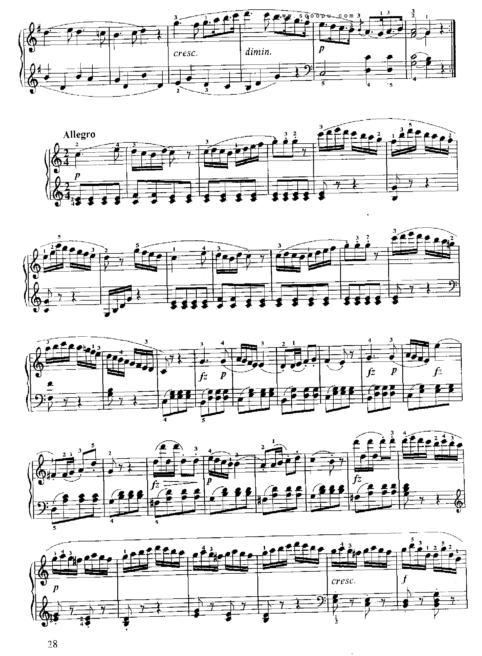 小奏鸣曲(Op.36 No.3) 键盘类 钢琴钢琴曲谱（图4）