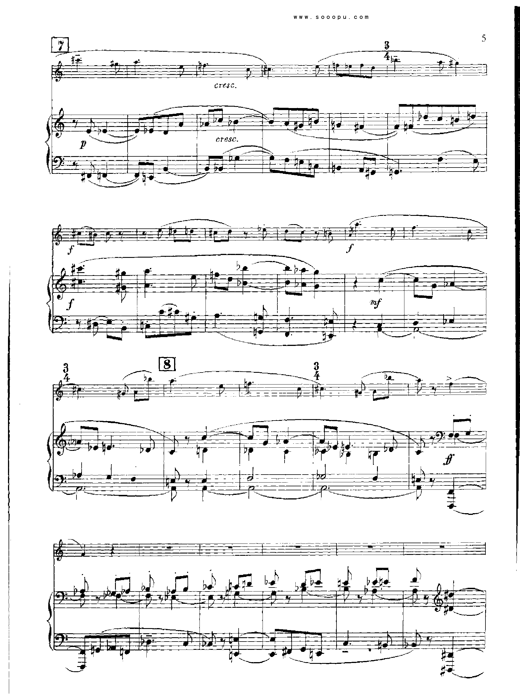 欣德米特双簧管与钢琴奏鸣曲 管乐类 双簧管钢琴曲谱（图5）