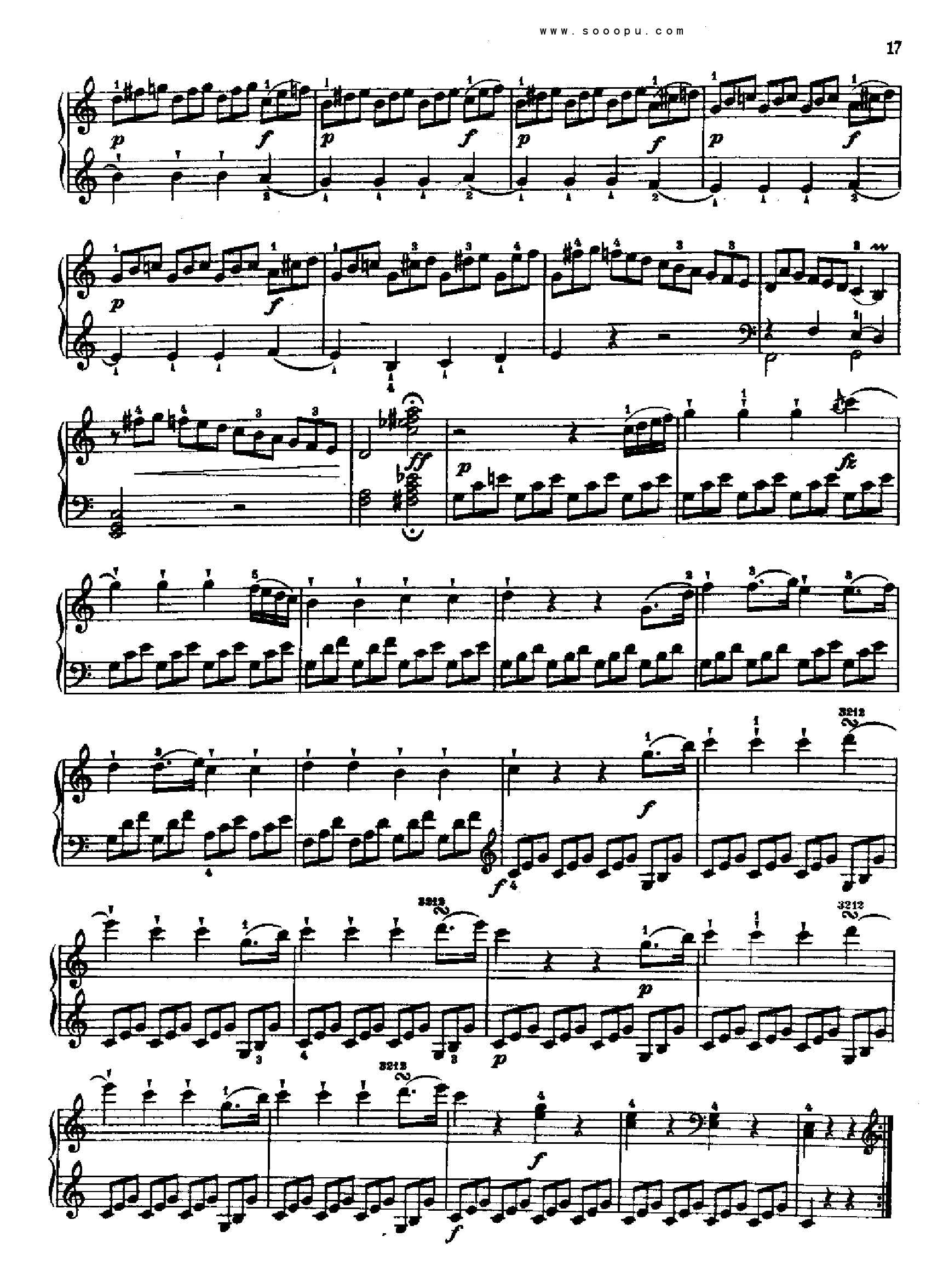 奏鸣曲二(献给奥恩布鲁格的姐妹们) 键盘类 钢琴钢琴曲谱（图6）