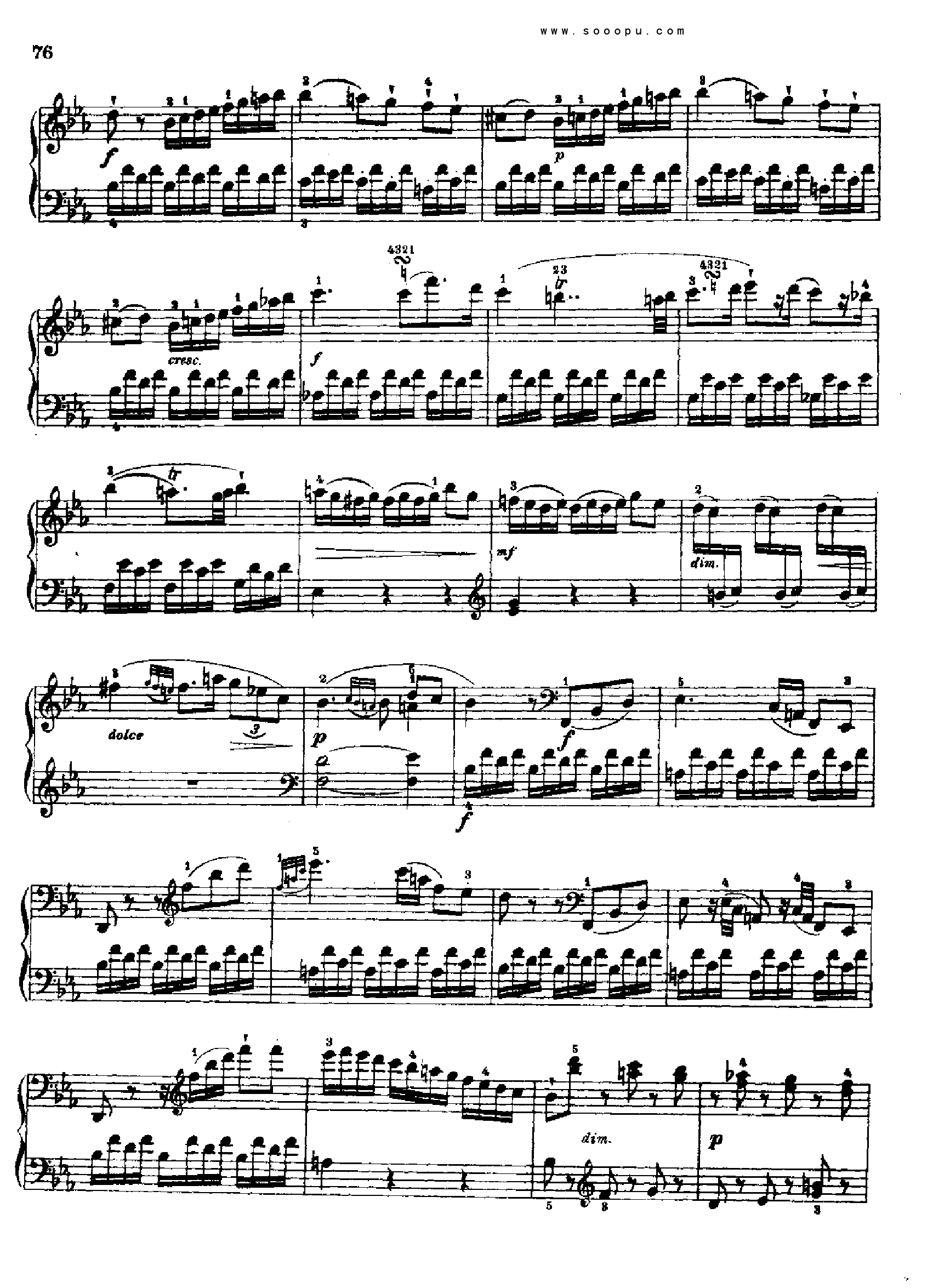 奏鸣曲九为冯.根青格夫人而作1789-1790 键盘类 钢琴钢琴曲谱（图2）