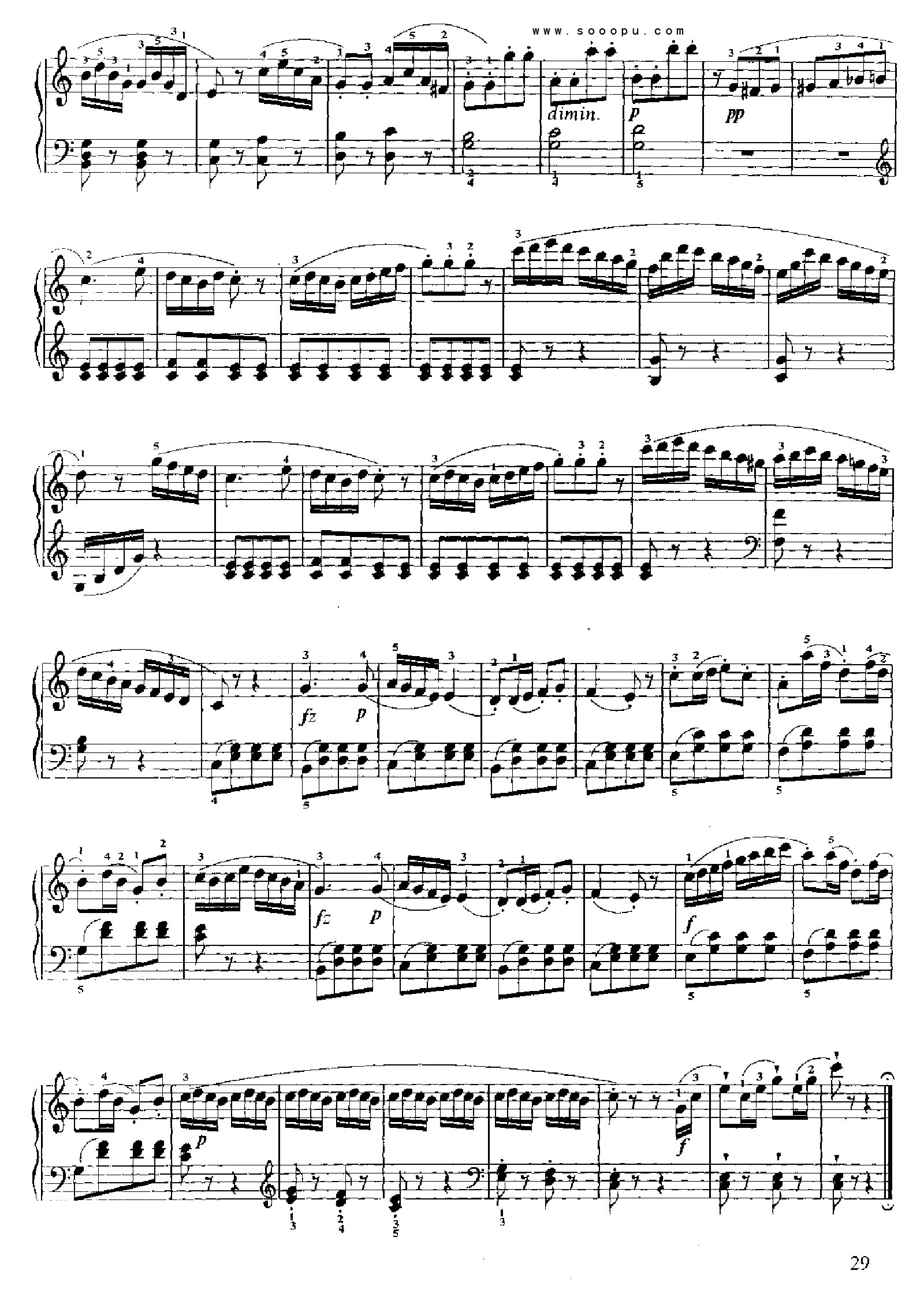 小奏鸣曲(Op.36 No.3) 键盘类 钢琴钢琴曲谱（图5）