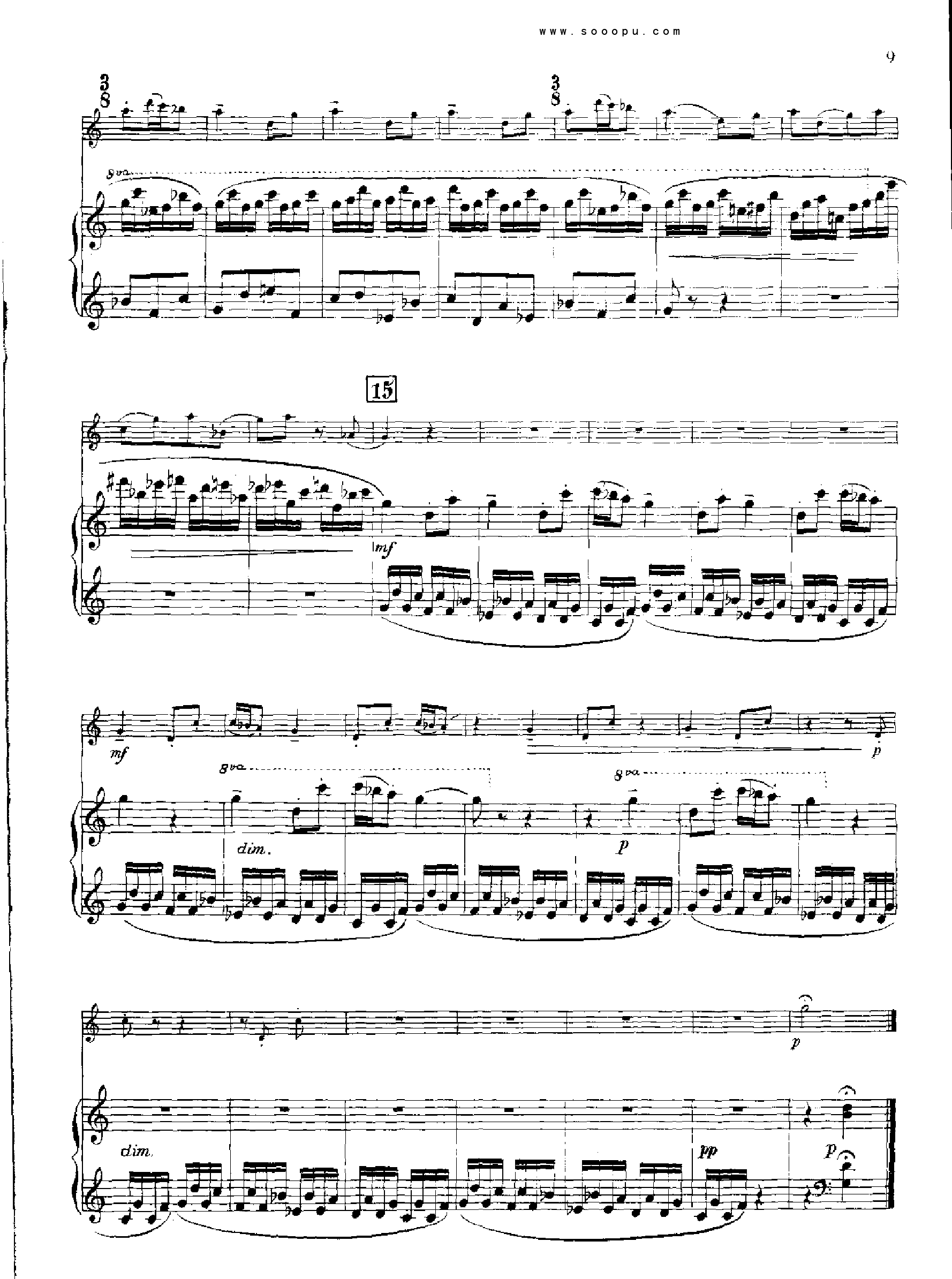 欣德米特双簧管与钢琴奏鸣曲 管乐类 双簧管钢琴曲谱（图9）