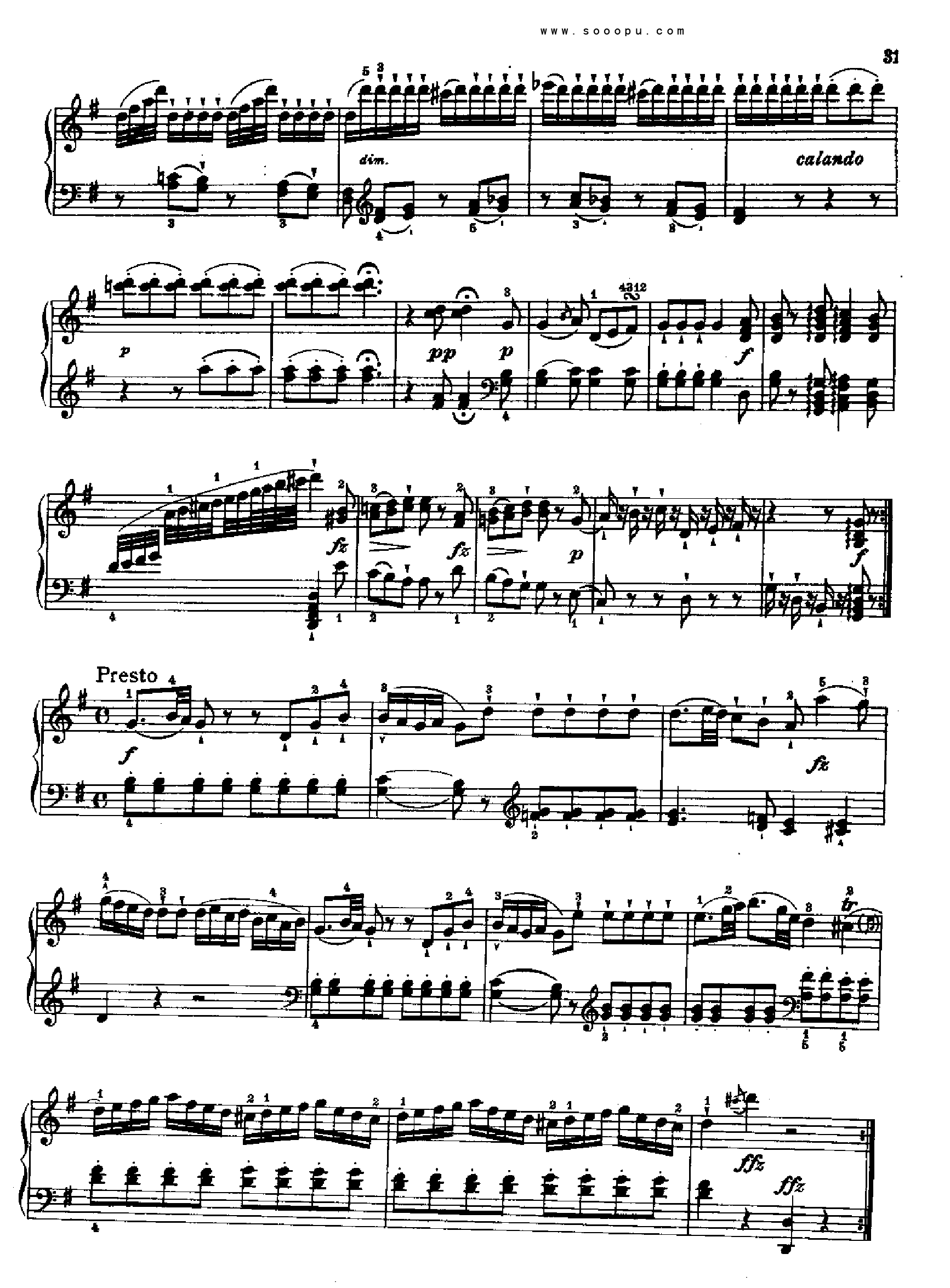 奏鸣曲四(献给埃斯特哈齐王妃)1784年出版 键盘类 钢琴钢琴曲谱（图4）