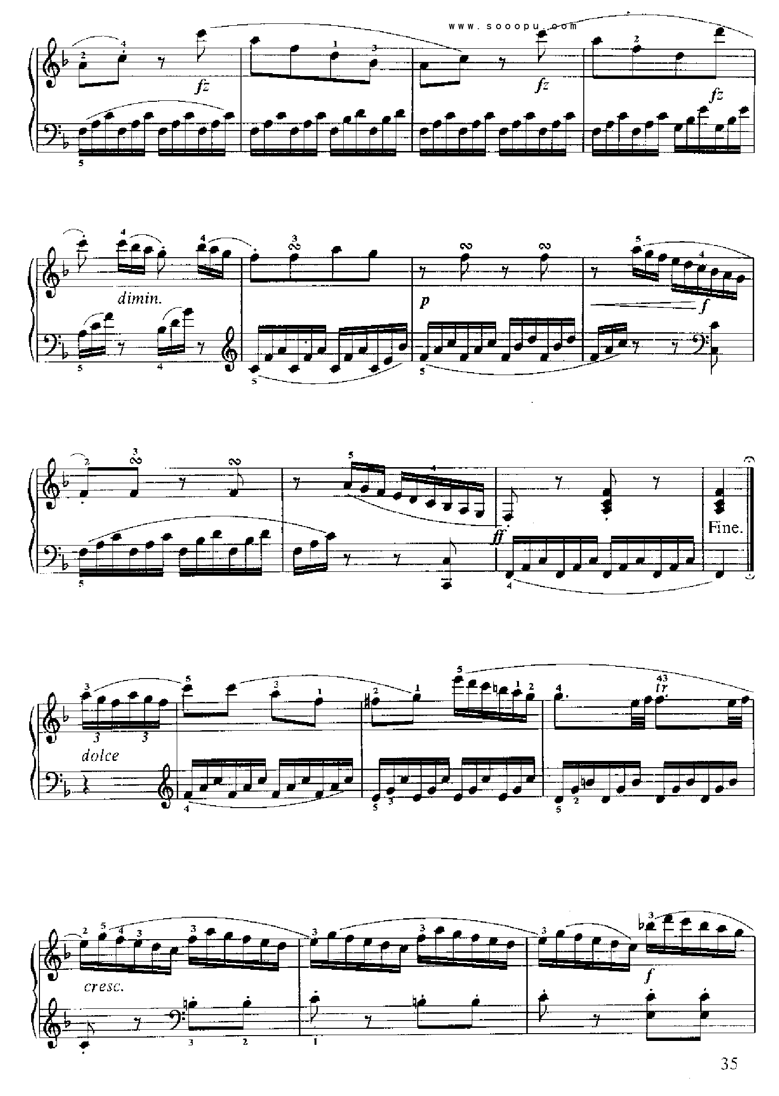 小奏鸣曲(Op.36 No.4) 键盘类 钢琴钢琴曲谱（图6）