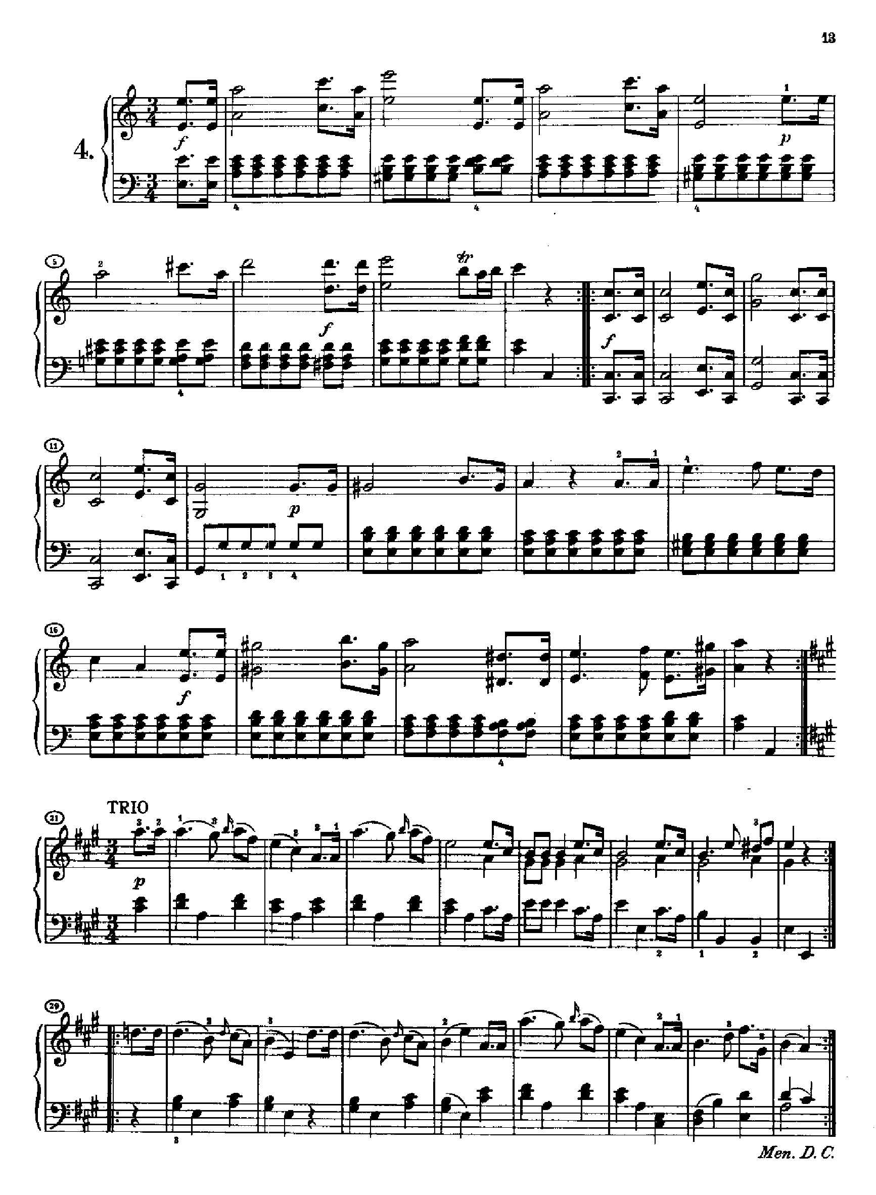 20首小步舞曲(1813年创作) 键盘类 钢琴钢琴曲谱（图4）