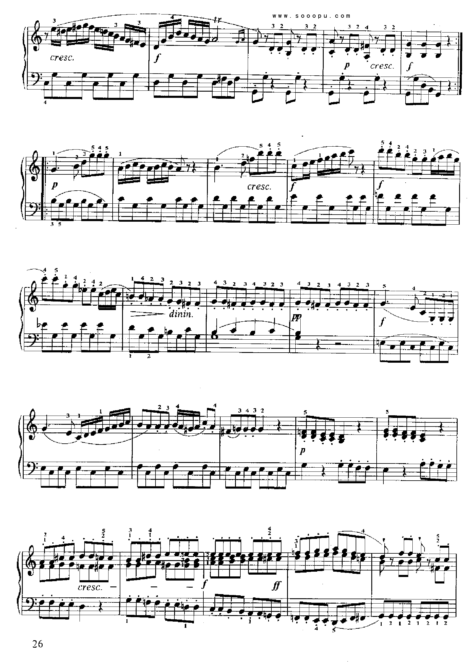 小奏鸣曲(Op.36 No.3) 键盘类 钢琴钢琴曲谱（图2）