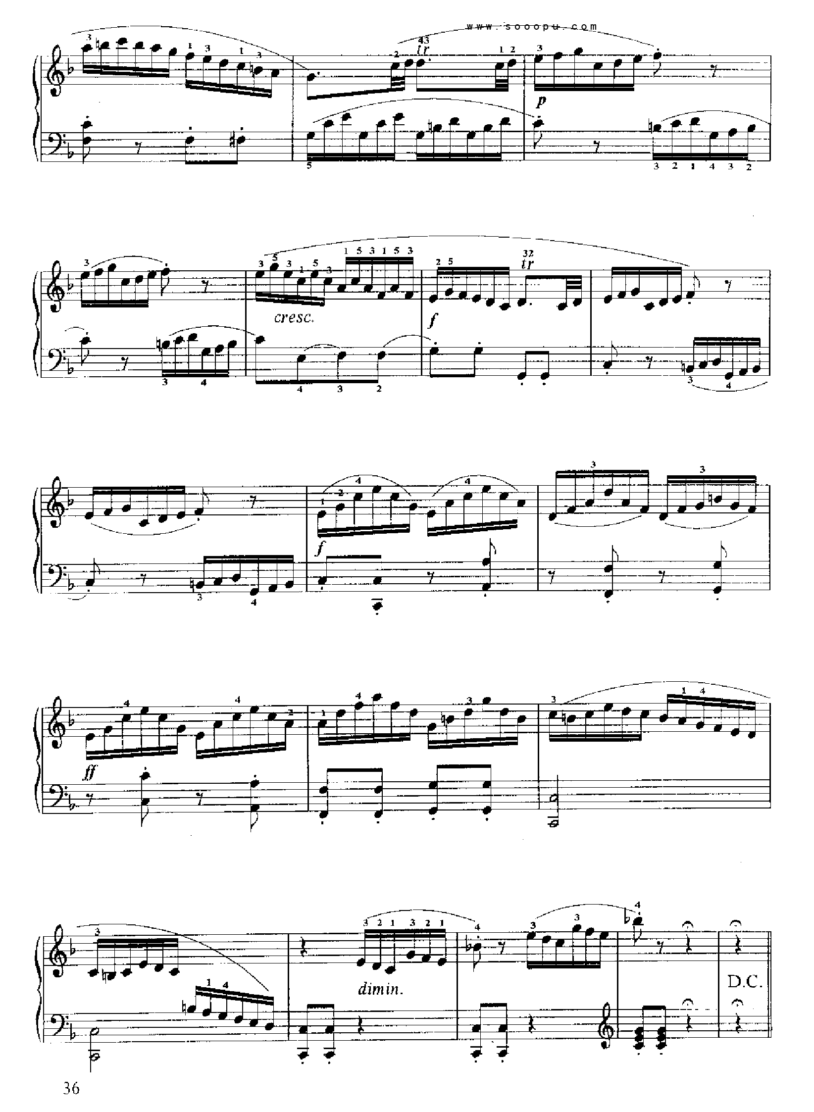小奏鸣曲(Op.36 No.4) 键盘类 钢琴钢琴曲谱（图7）
