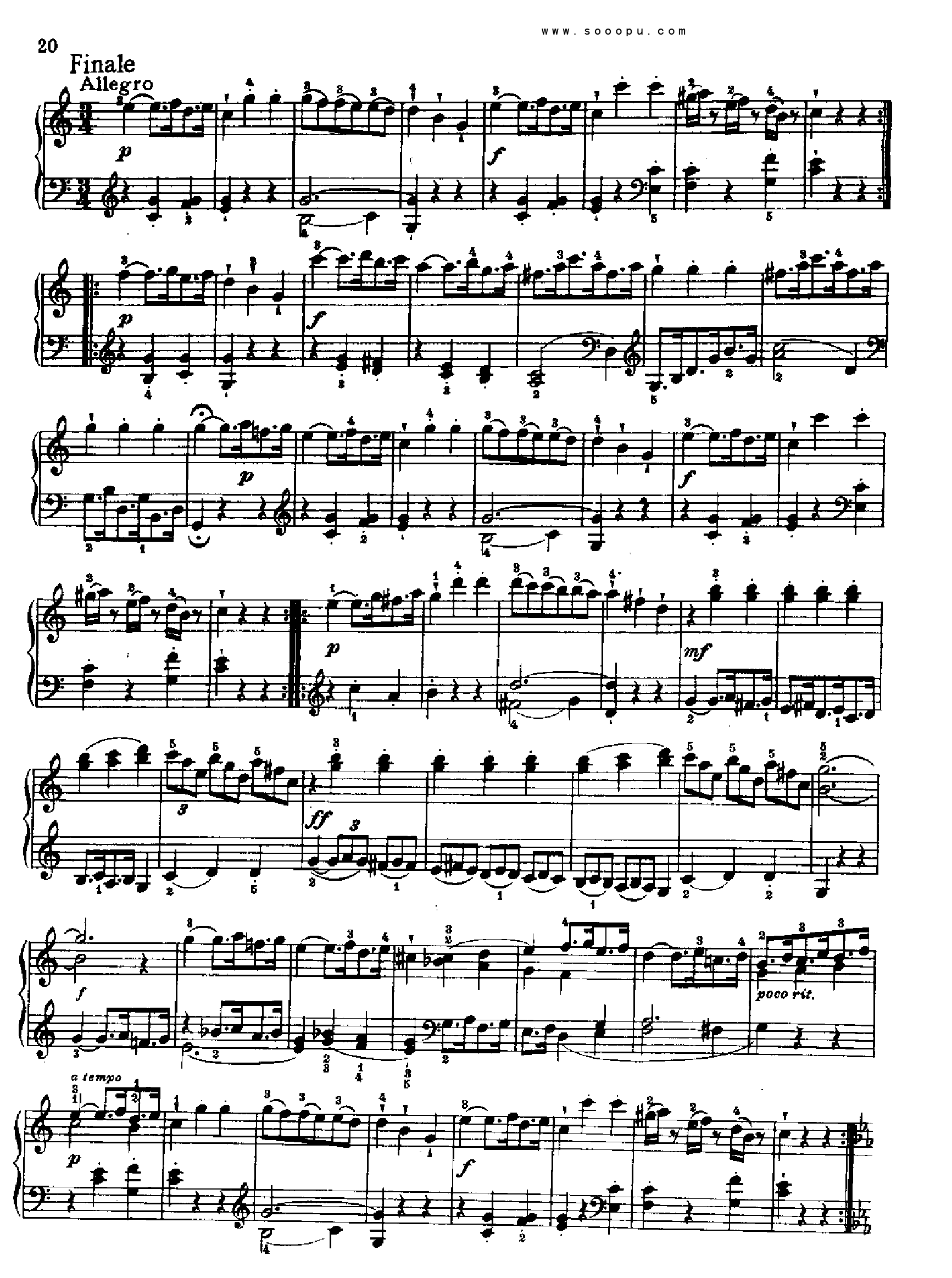 奏鸣曲二(献给奥恩布鲁格的姐妹们) 键盘类 钢琴钢琴曲谱（图9）