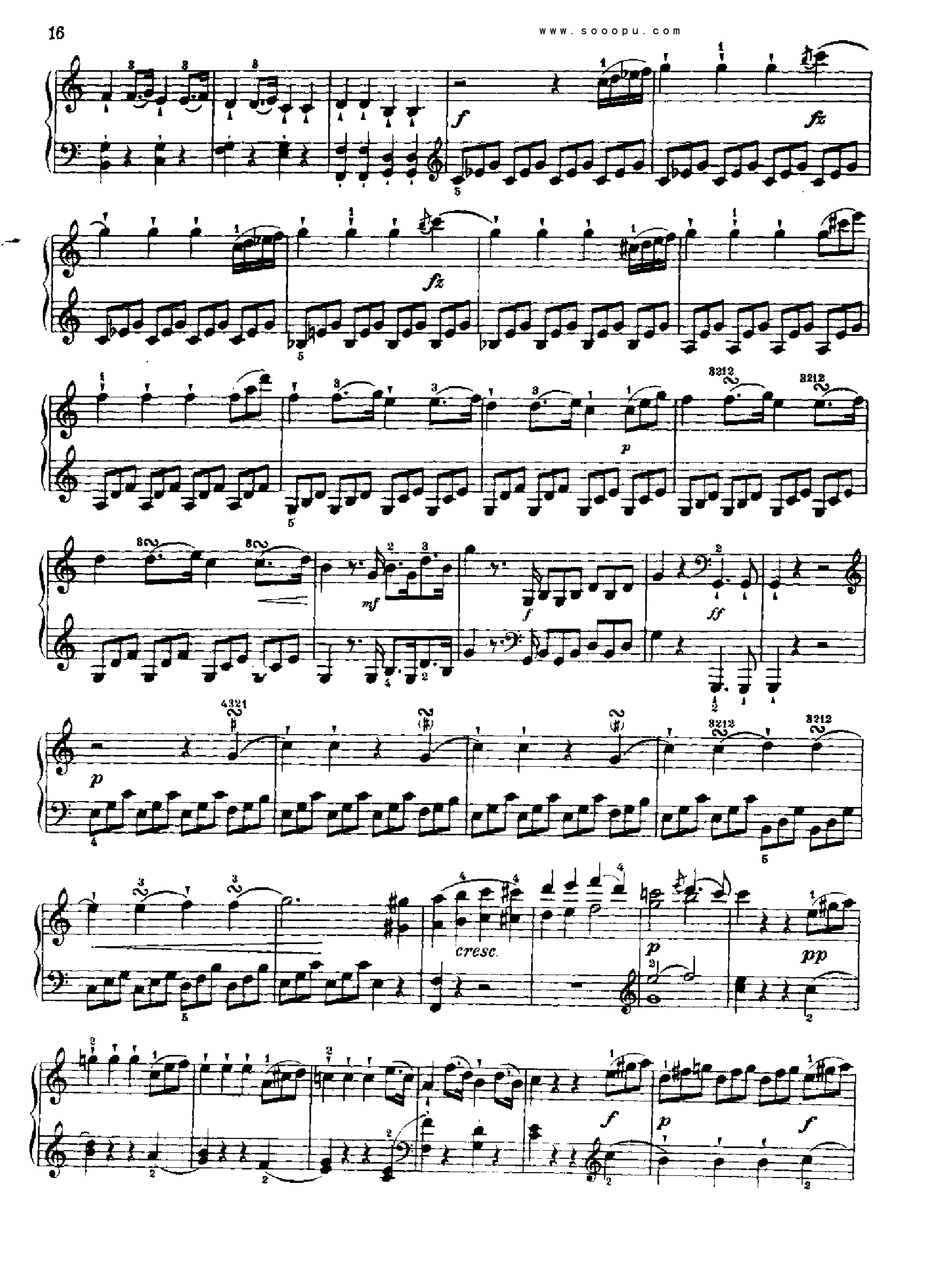 奏鸣曲二(献给奥恩布鲁格的姐妹们) 键盘类 钢琴钢琴曲谱（图5）