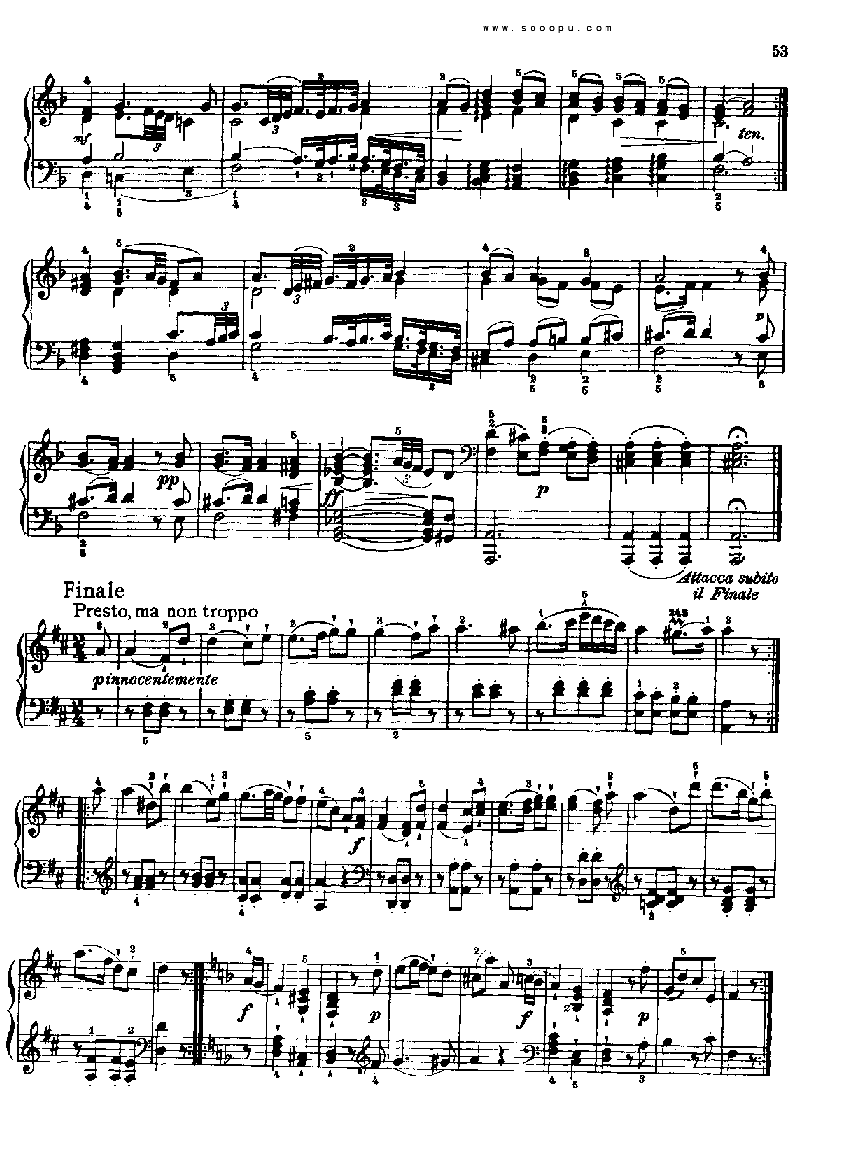 奏鸣曲六(献给奥恩布鲁格的姐妹们) 键盘类 钢琴钢琴曲谱（图6）