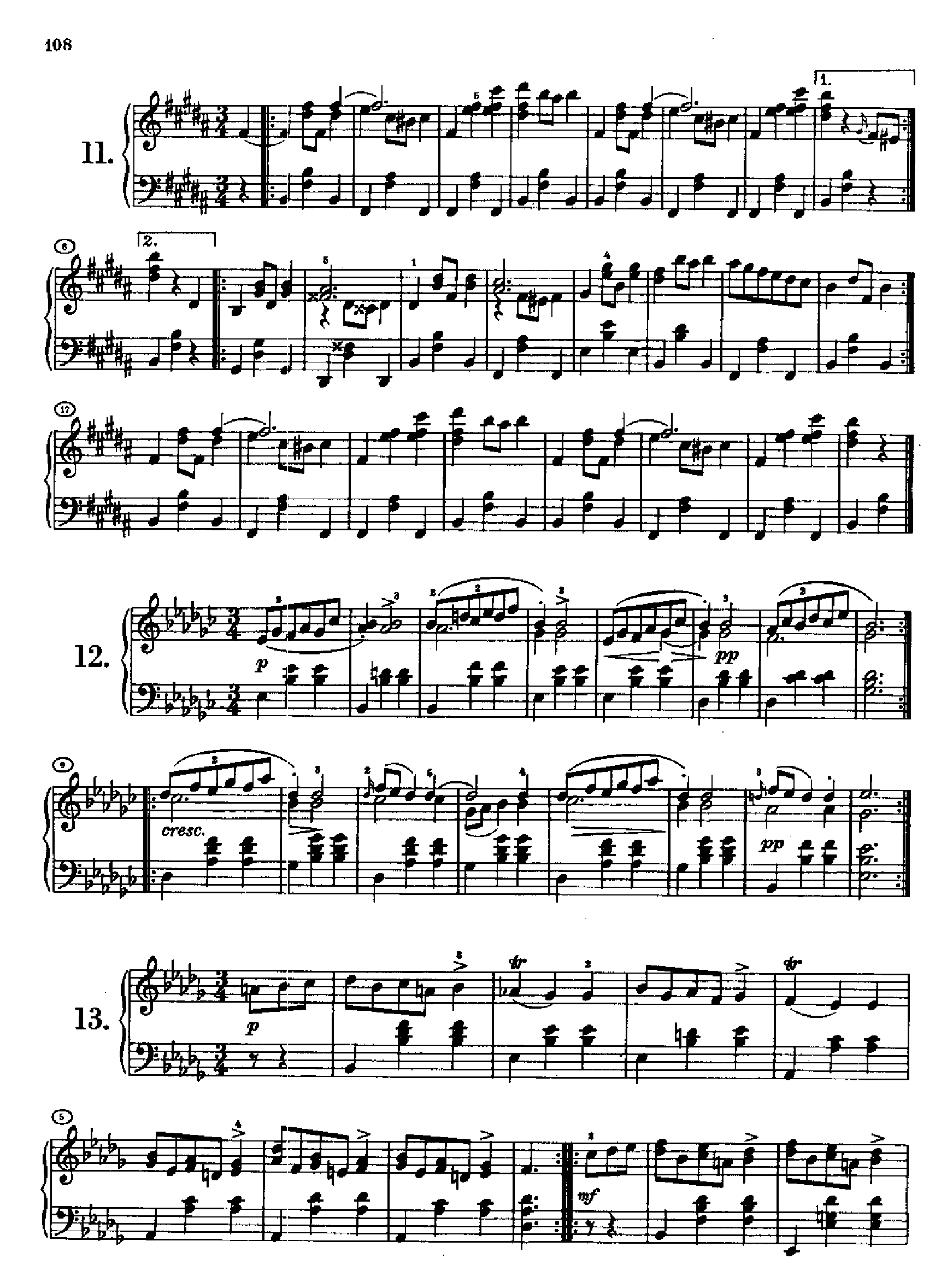 17首德意志舞曲又名连德勒舞曲D366 键盘类 钢琴钢琴曲谱（图5）
