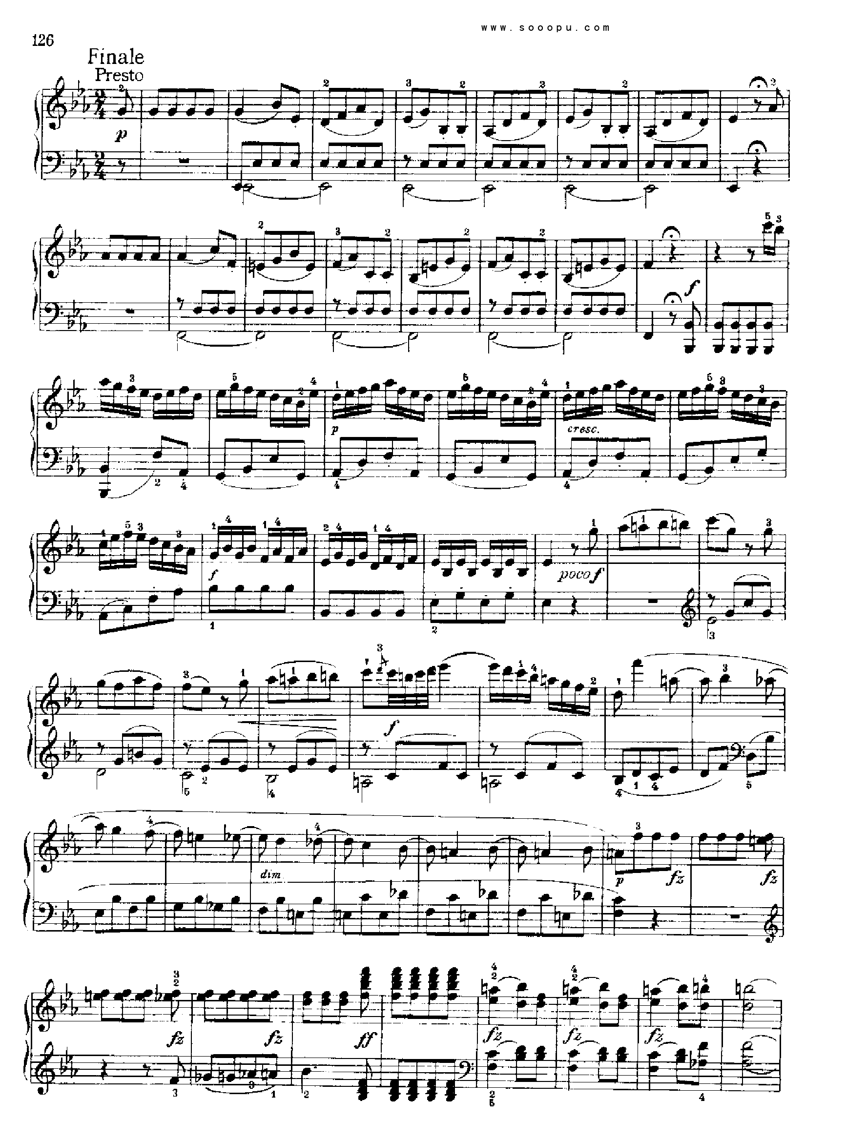 奏鸣曲十二(献给玛格达莲娜.冯.库尔茨贝格) 键盘类 钢琴钢琴曲谱（图12）