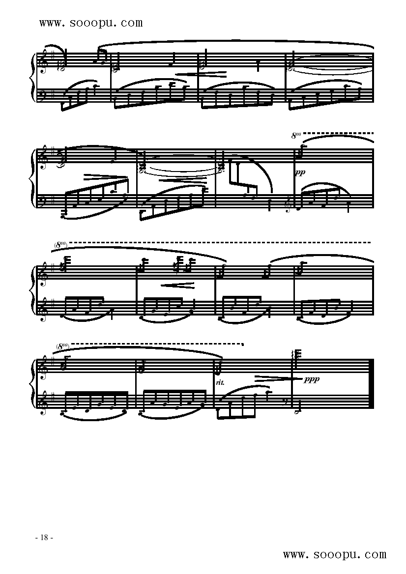 田园 键盘类 钢琴钢琴曲谱（图5）