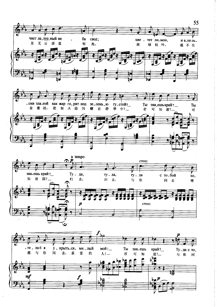 迷娘之歌(钢伴) 歌曲类 钢琴伴奏谱钢琴曲谱（图6）