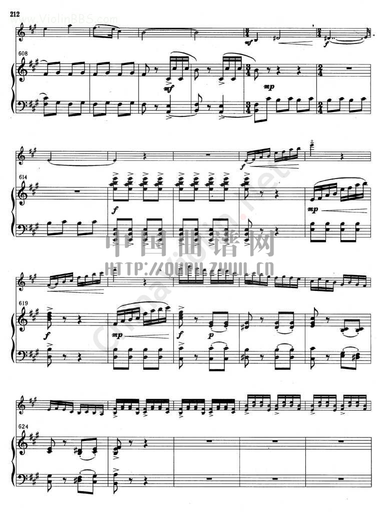 《梁山泊与祝英台小提琴协奏曲》钢琴伴奏曲谱(一)钢琴曲谱（图29）