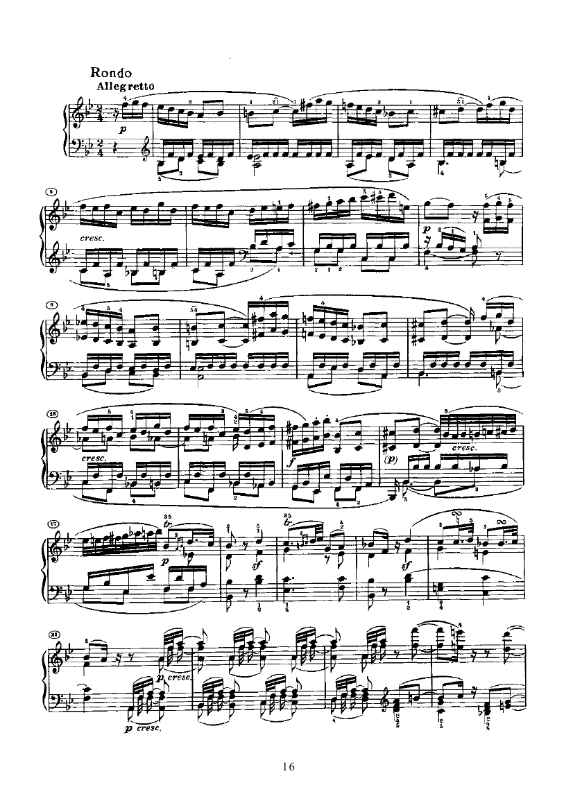奏鸣曲(Opus22) 键盘类 钢琴钢琴曲谱（图16）