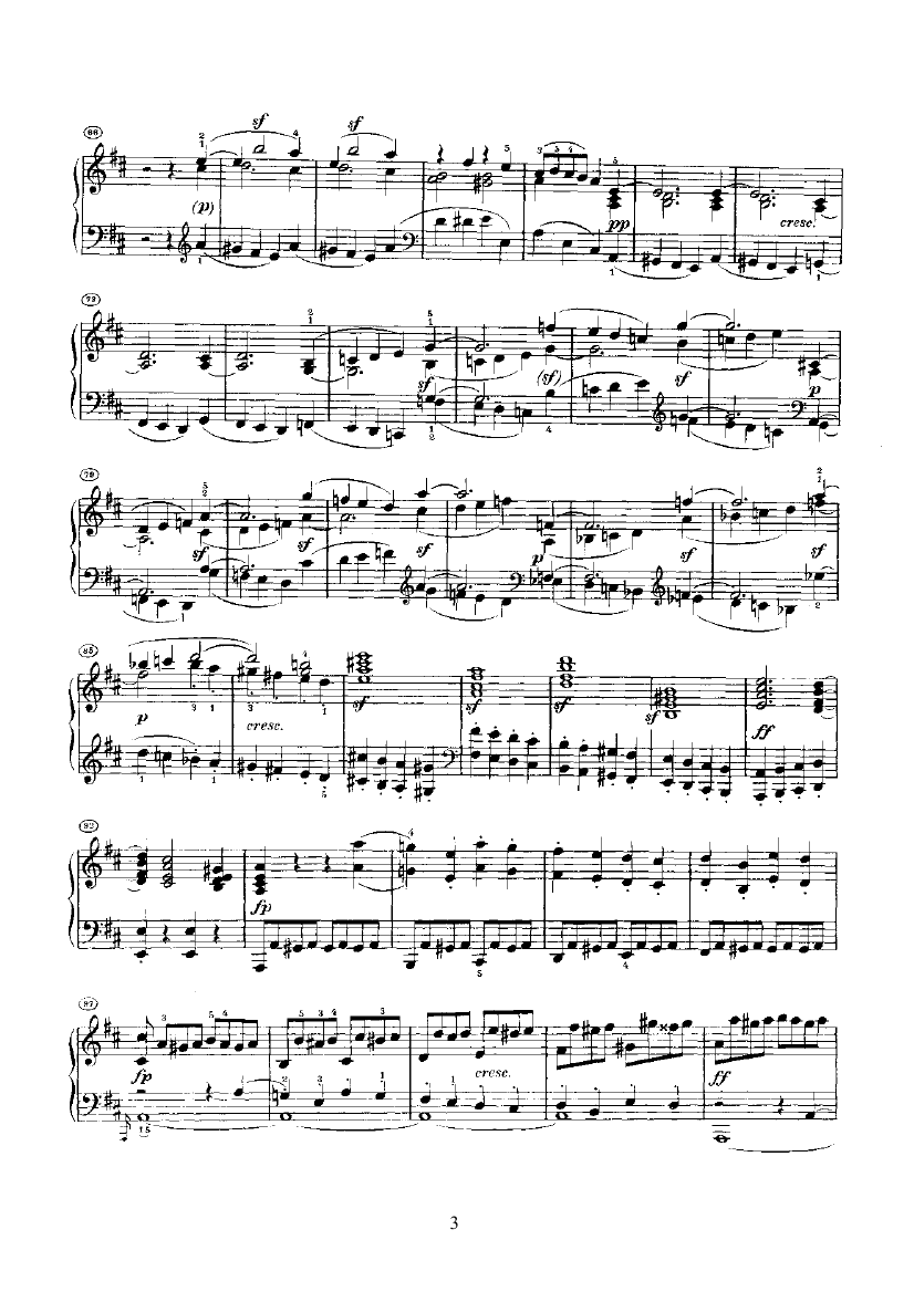 奏鸣曲(Opus10 Nr.3) 键盘类 钢琴钢琴曲谱（图3）