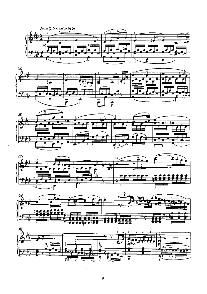 奏鸣曲(Opus13) 键盘类 钢琴钢琴曲谱（图9）