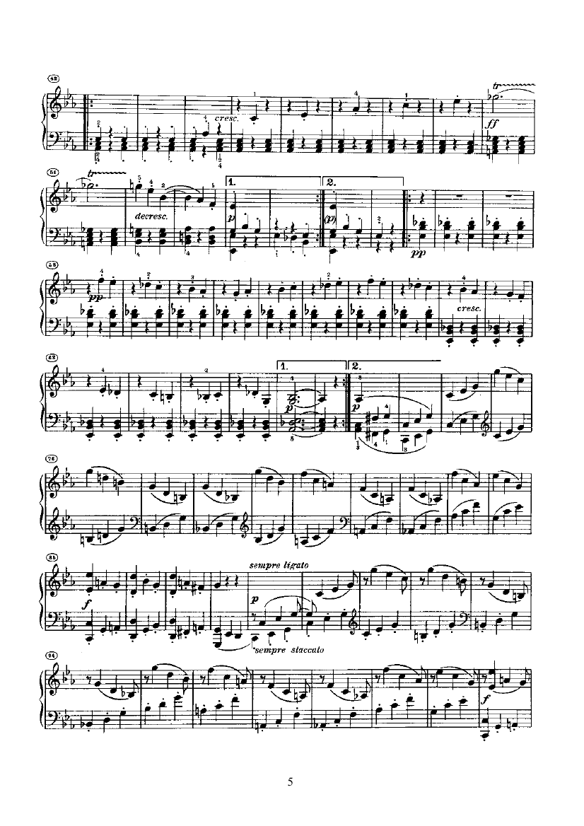 奏鸣曲(Opus27 Nr.1) 键盘类 钢琴钢琴曲谱（图5）