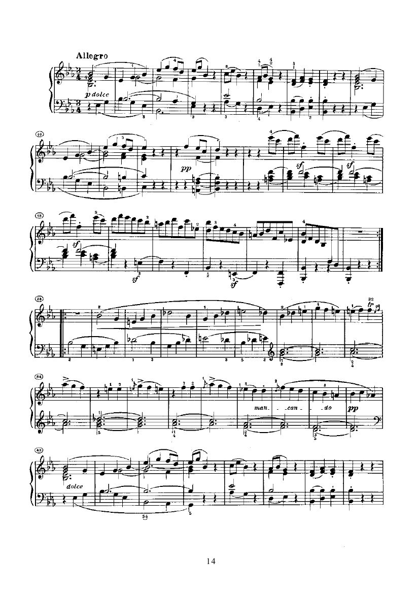 奏鸣曲(Opus7) 键盘类 钢琴钢琴曲谱（图14）