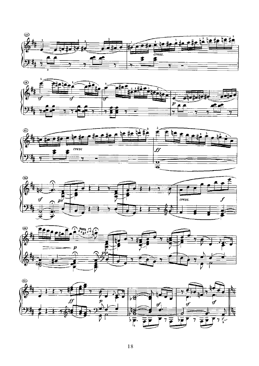 奏鸣曲(Opus10 Nr.3) 键盘类 钢琴钢琴曲谱（图18）